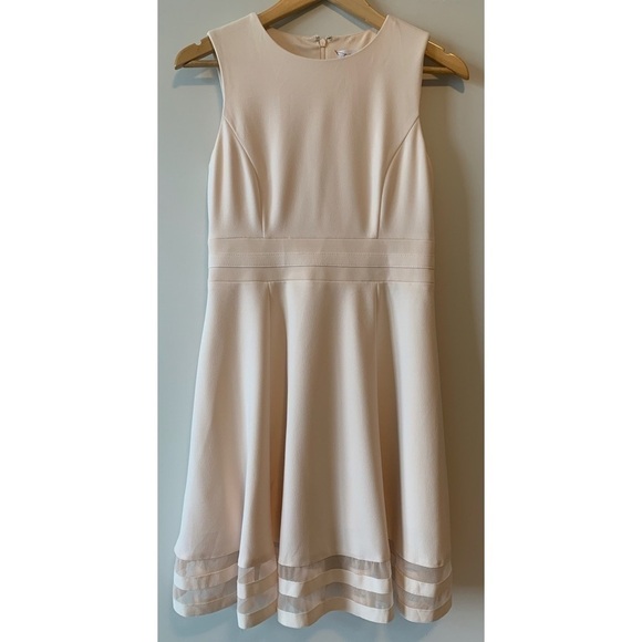 NEW! Calvin Klein Fit & Flare Petite Pink Evening Dress Size 6P - Picture 3 of 17